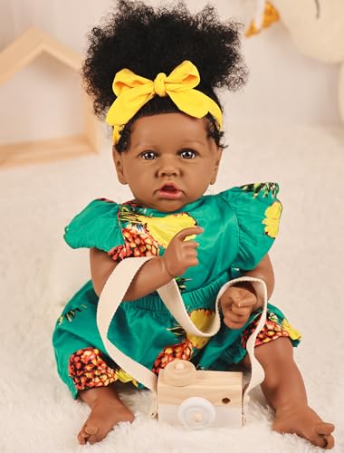 22.8 Inch Soft Body African American Reborn Baby Doll Z57456