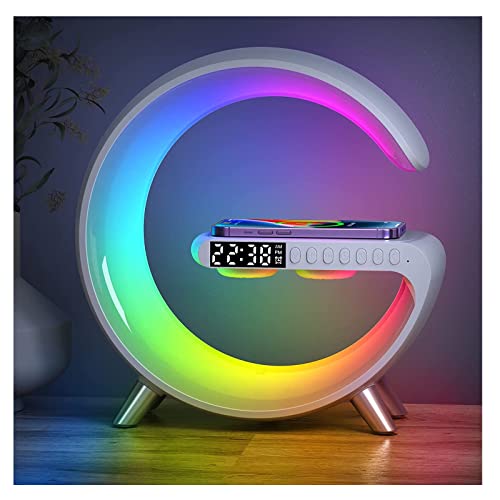 White Smart LED Table Lamp with Wireless Charger O397897
