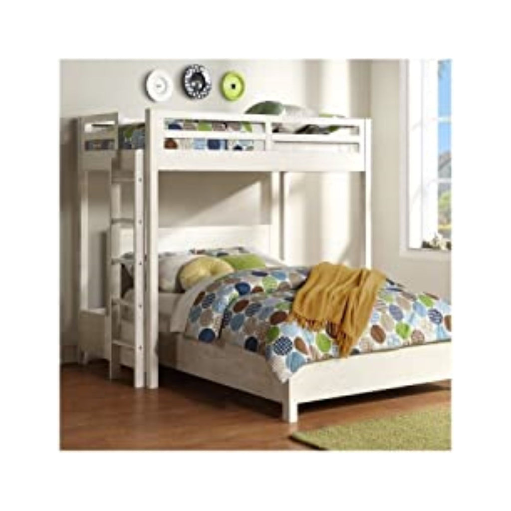 Twin Loft Bed Weathered White B284