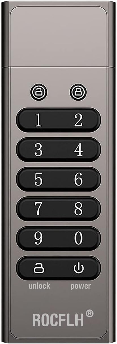 64GB Secure Encrypted USB Flash Drive with Keypad D4587