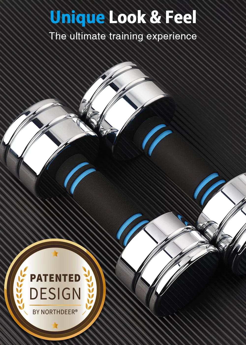 Adjustable Dumbbells Pair Steel Weight Set with Foam Handle F27241