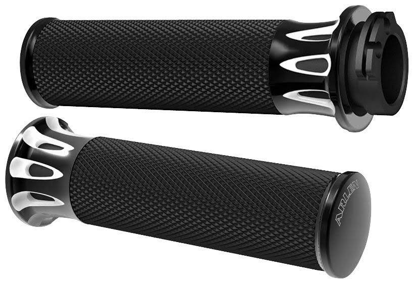 Black Deep Cut Cable Style Grips B807
