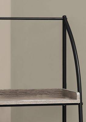Dark Taupe Black Metal Bookcase A287