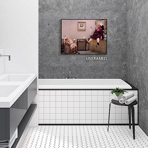 Black White Bathroom Canvas Wall Art Prints 12x16in Unframed S14440