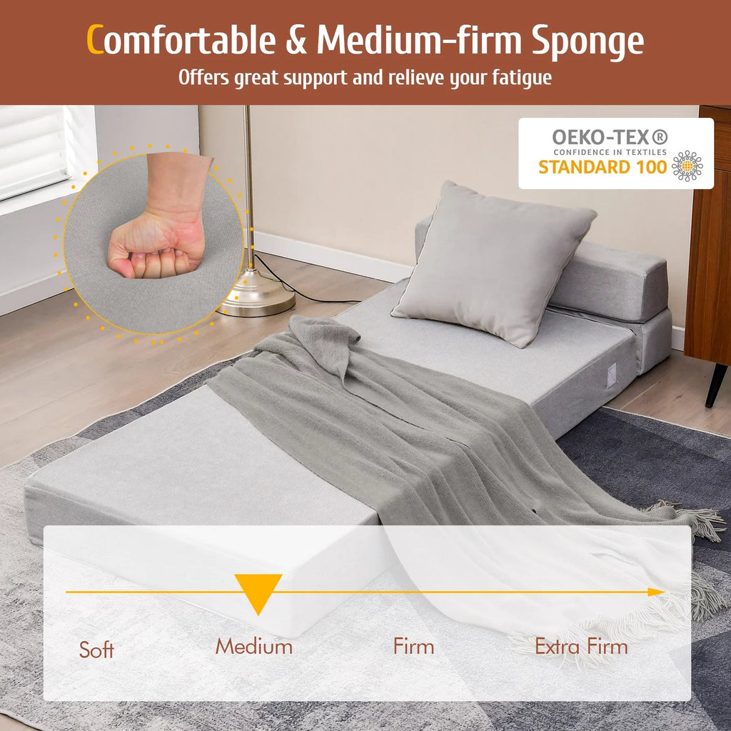 Grey Convertible Sleeper Chair I664494