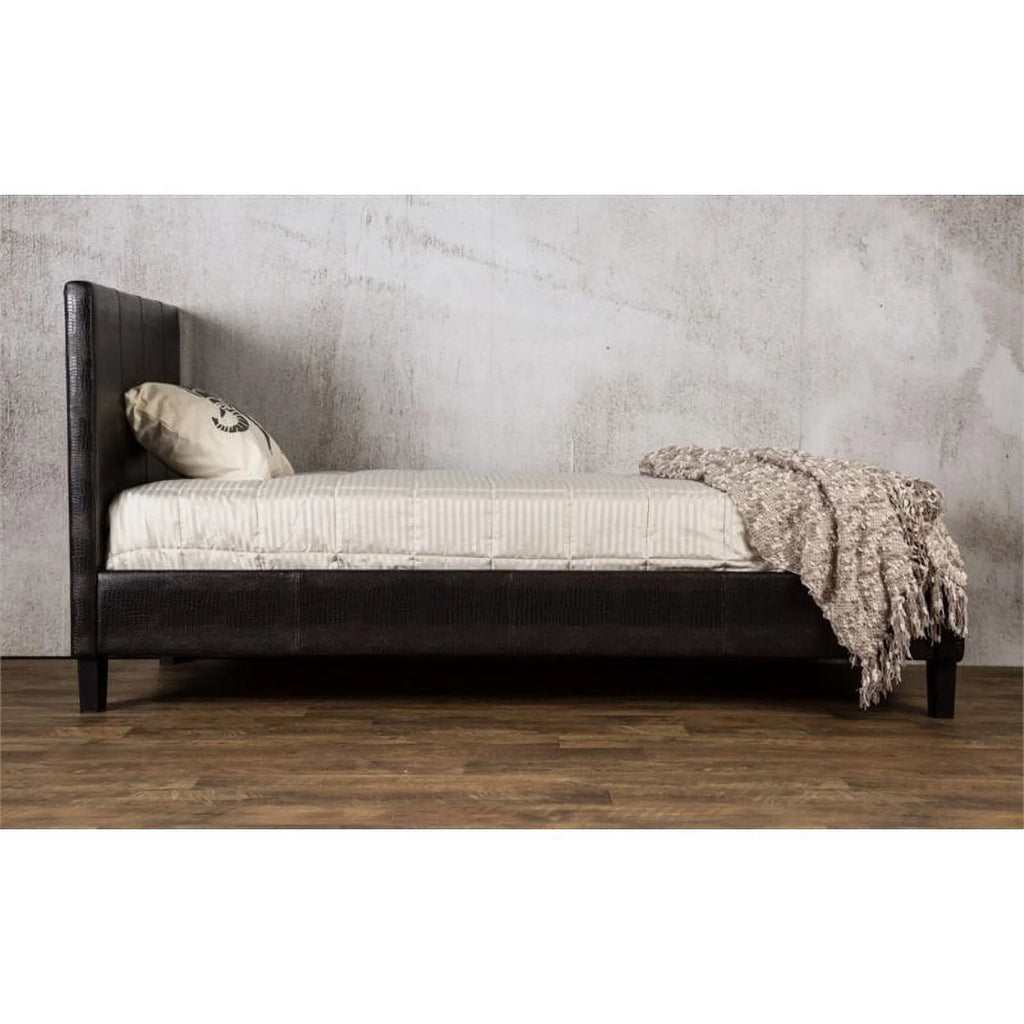Faux Leather Queen Platform Bed V665