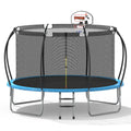 12 ft Trampoline with Enclosure and Basketball Hoop M554051