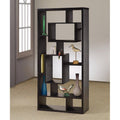 Black Asymmetrical Cube Book Case with Shelves M277