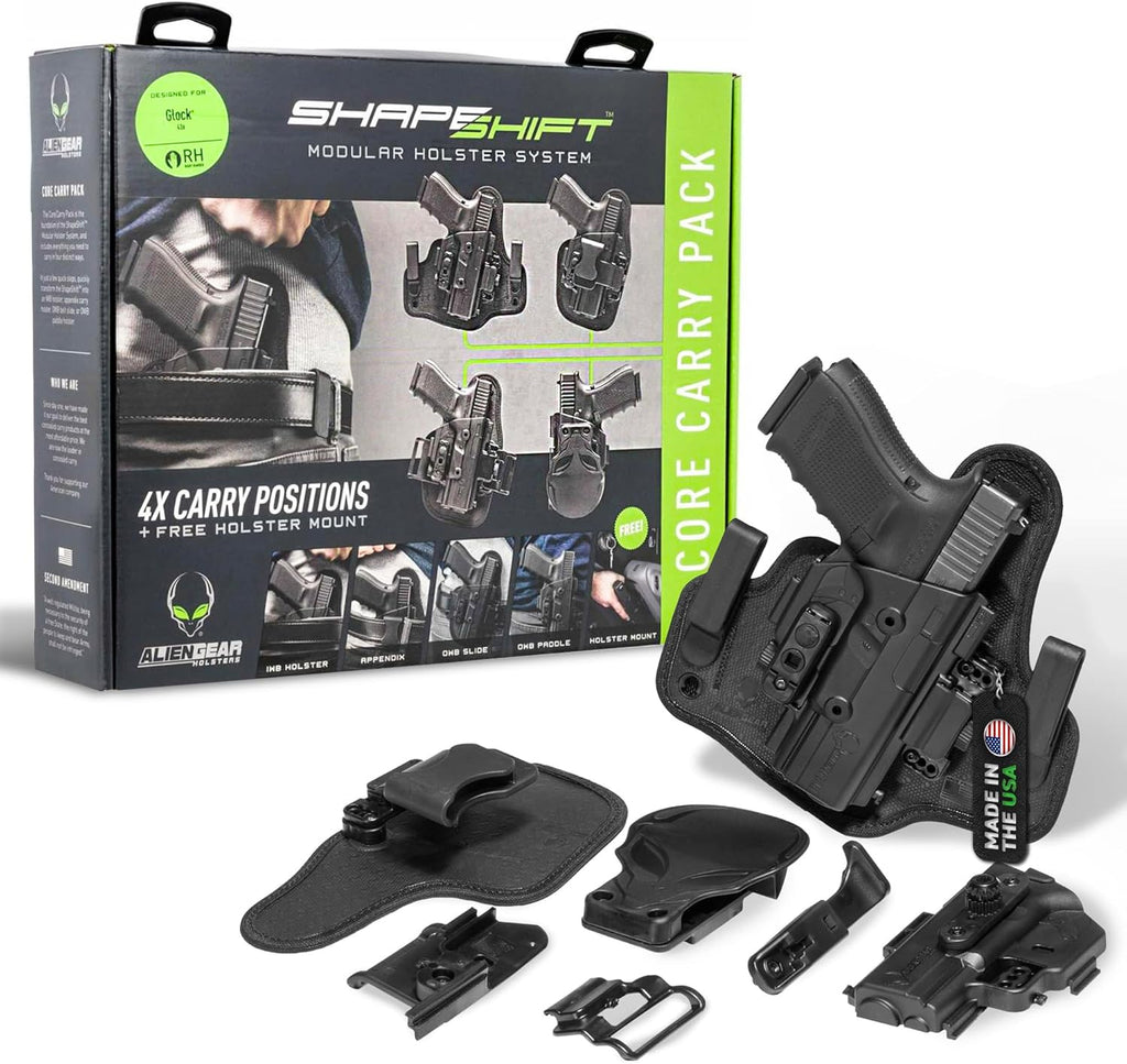 4 in 1 Holster - IWB, Appendix, OWB Paddle, OWB Belt Slide - Right Hand Draw Q4207