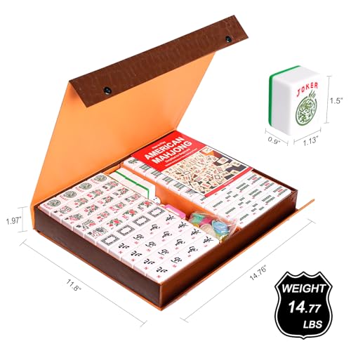 Mahjong Tile Set with 166 Numbered Ivory Tiles L985