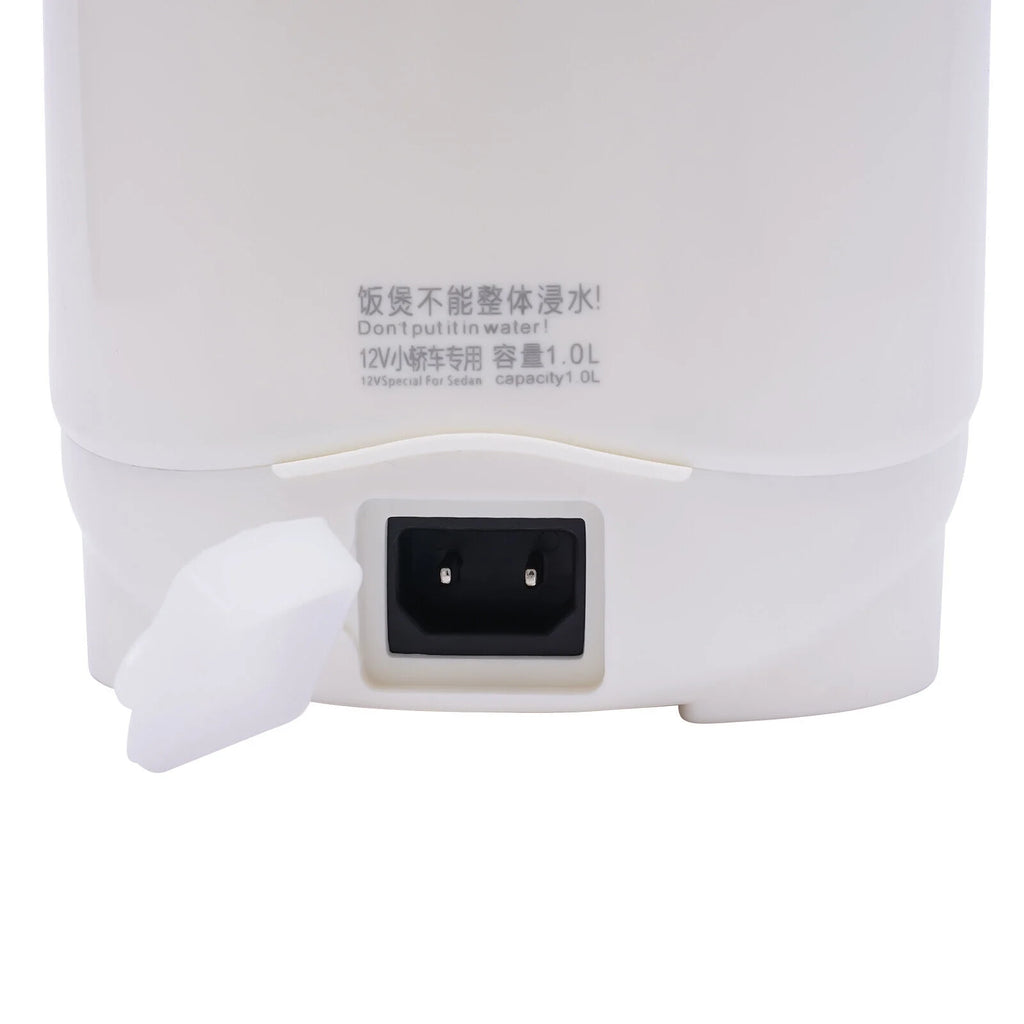 White 12V Mini Rice Cooker Q8008