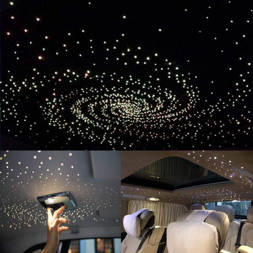 16W Fibre Optic Star Ceiling Light Kit RGBW Sound Sensor with Remote and Fiber Cable 550pcs 0.75mm 13.1ft/4m H72766