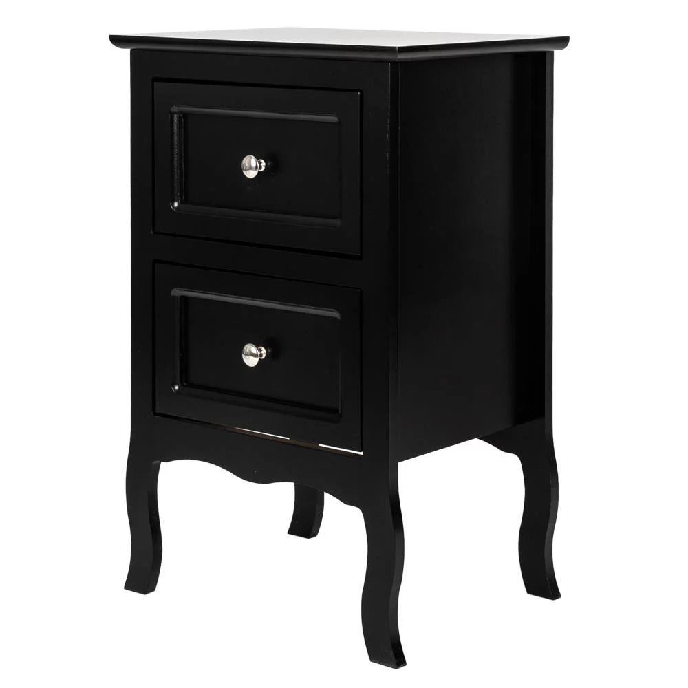 Black Wood Nightstand E8407