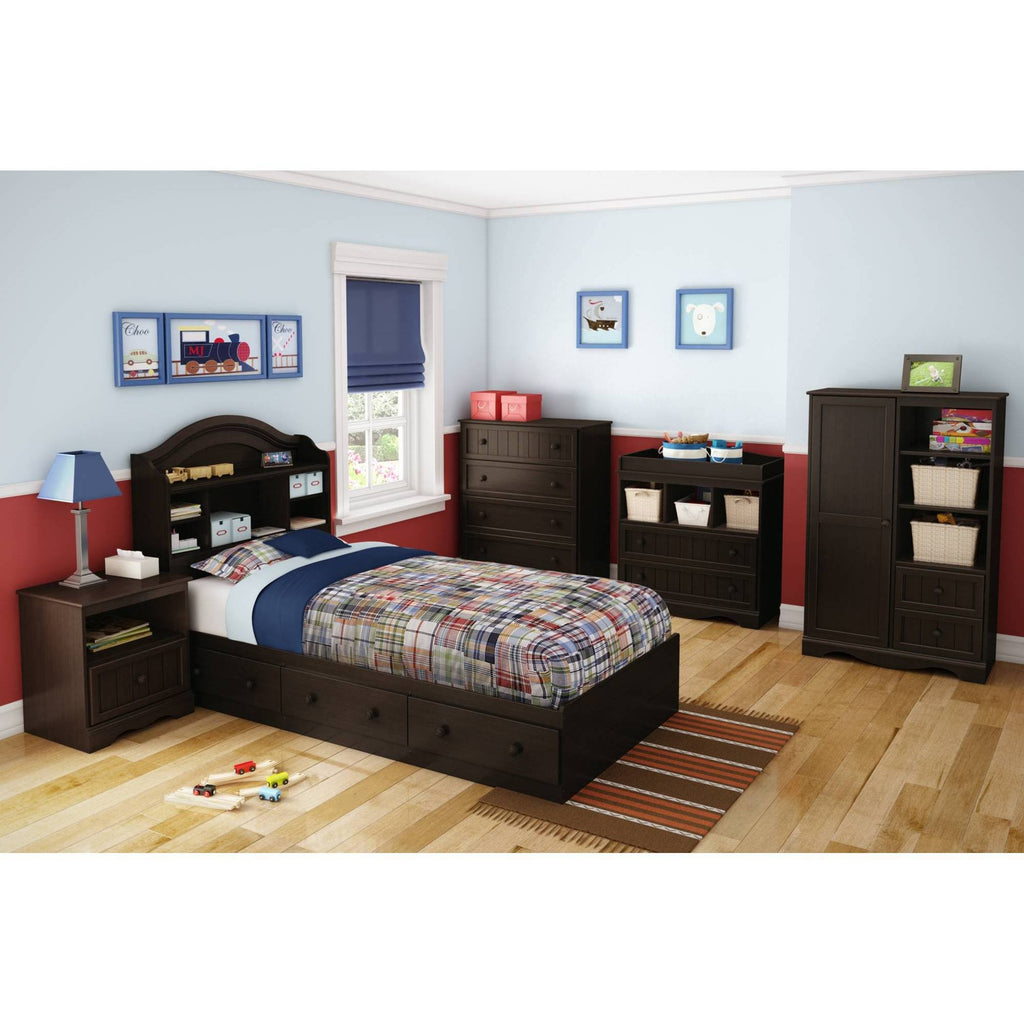 Twin Bookcase Headboard Espresso S6792