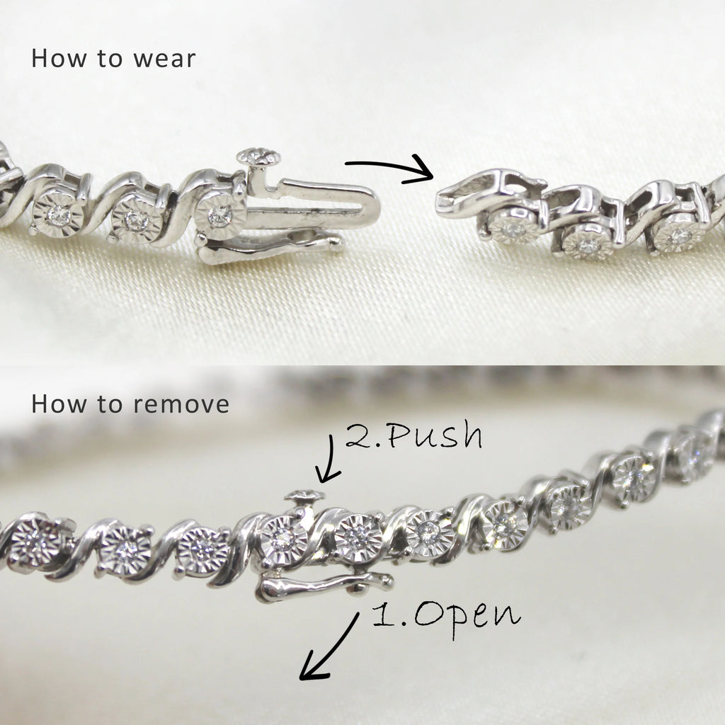 1/3 Carat tw Natural Diamond Tennis Bracelet in 925 Sterling Silver (7 Inches) J962471