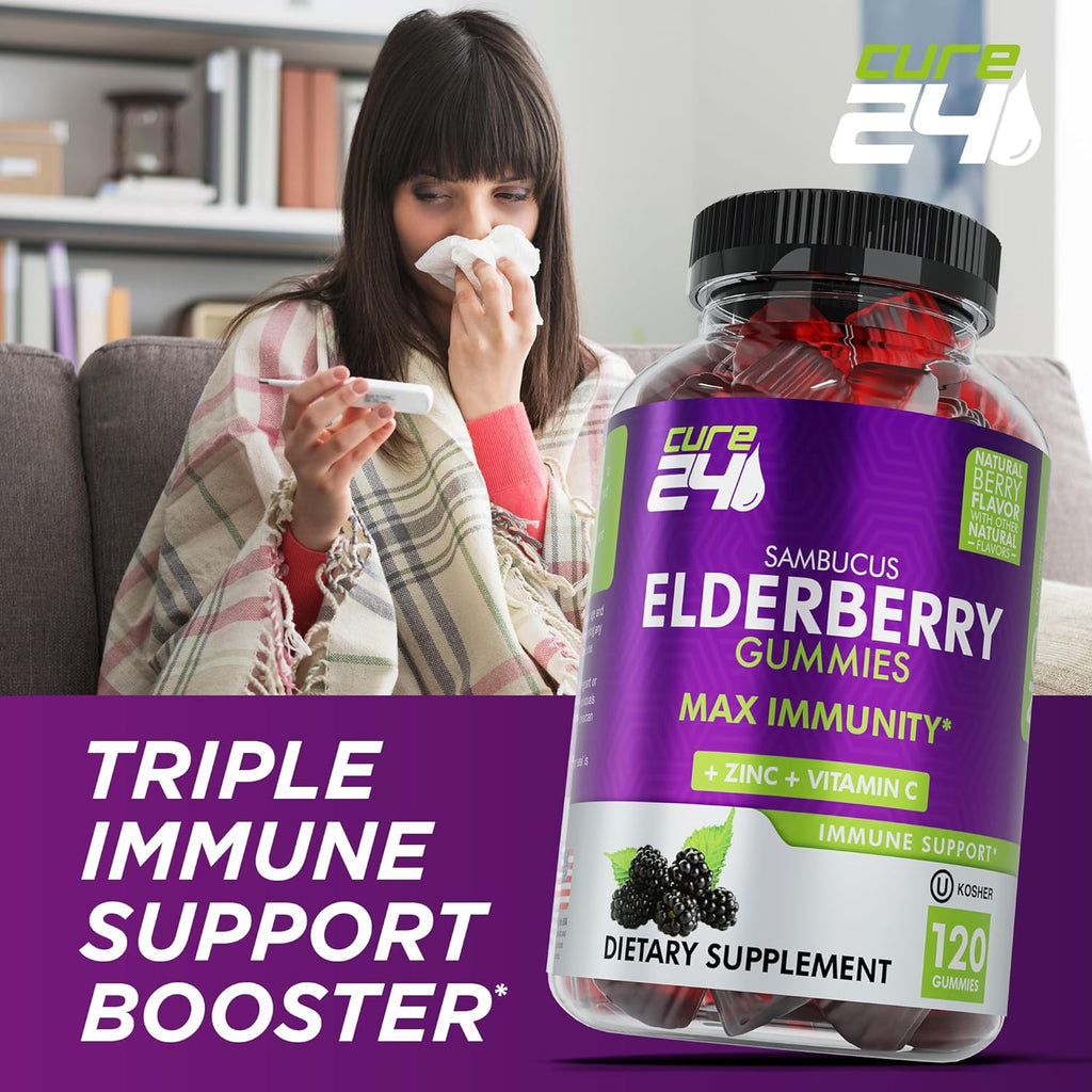 Elderberry Gummies with Vitamin C and Zinc 120 Count L6818