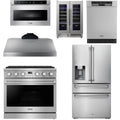 36 Gas Range, Range Hood, Refrigerator, Dishwasher, Microwave and Wine Cooler C676807