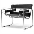 Black Leather Accent Chair P381804