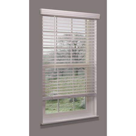Cordless Faux Wood Blind, white, 22-3/4x22w x 5 J806