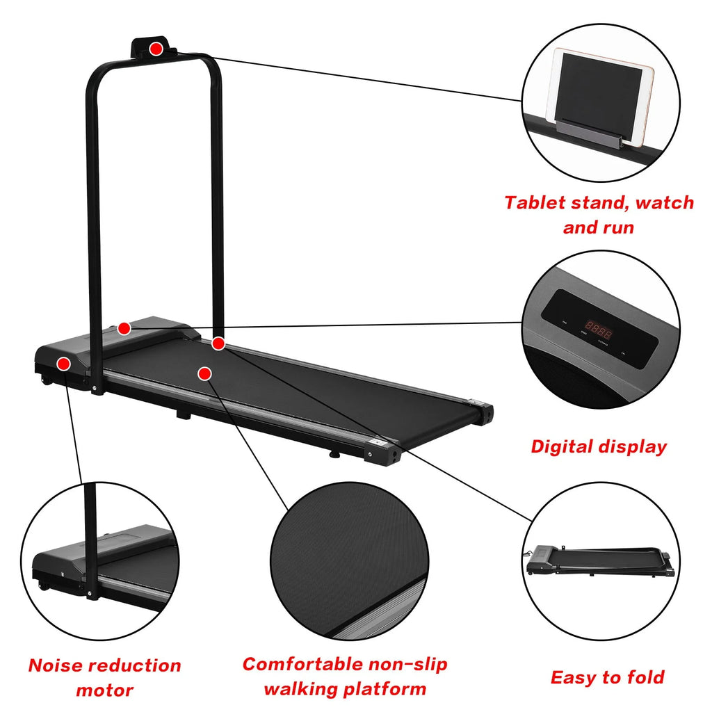 2 In 1 Foldable Small Electric Treadmill C8770