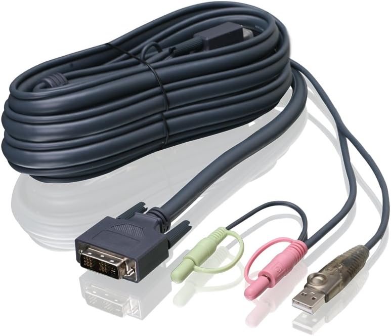 6 Feet DVI-I USB KVM Cable Pack of 2 H2001