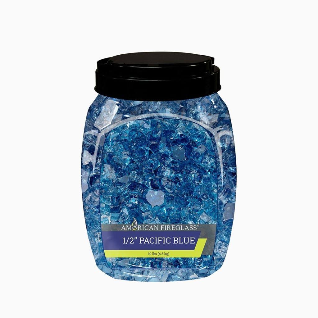 1/2x22 Pacific Blue Fire Glass 10 lb Jar K780