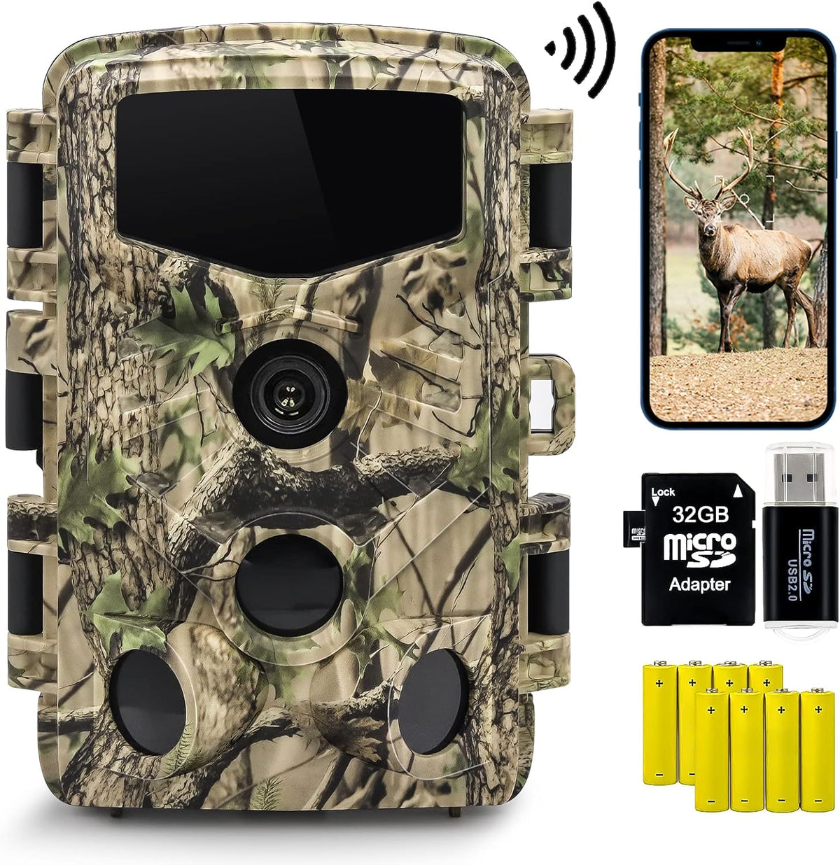 4K 32MP Trail Camera with Low Glow Night Vision X9626