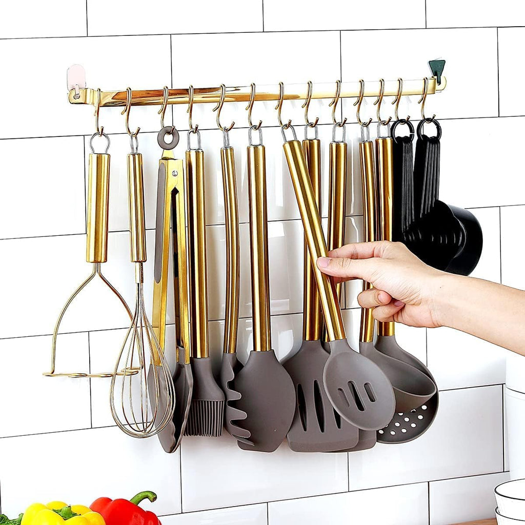 38 Piece Silicone Non-Stick Kitchen Utensils Set with Utensil Rack K709