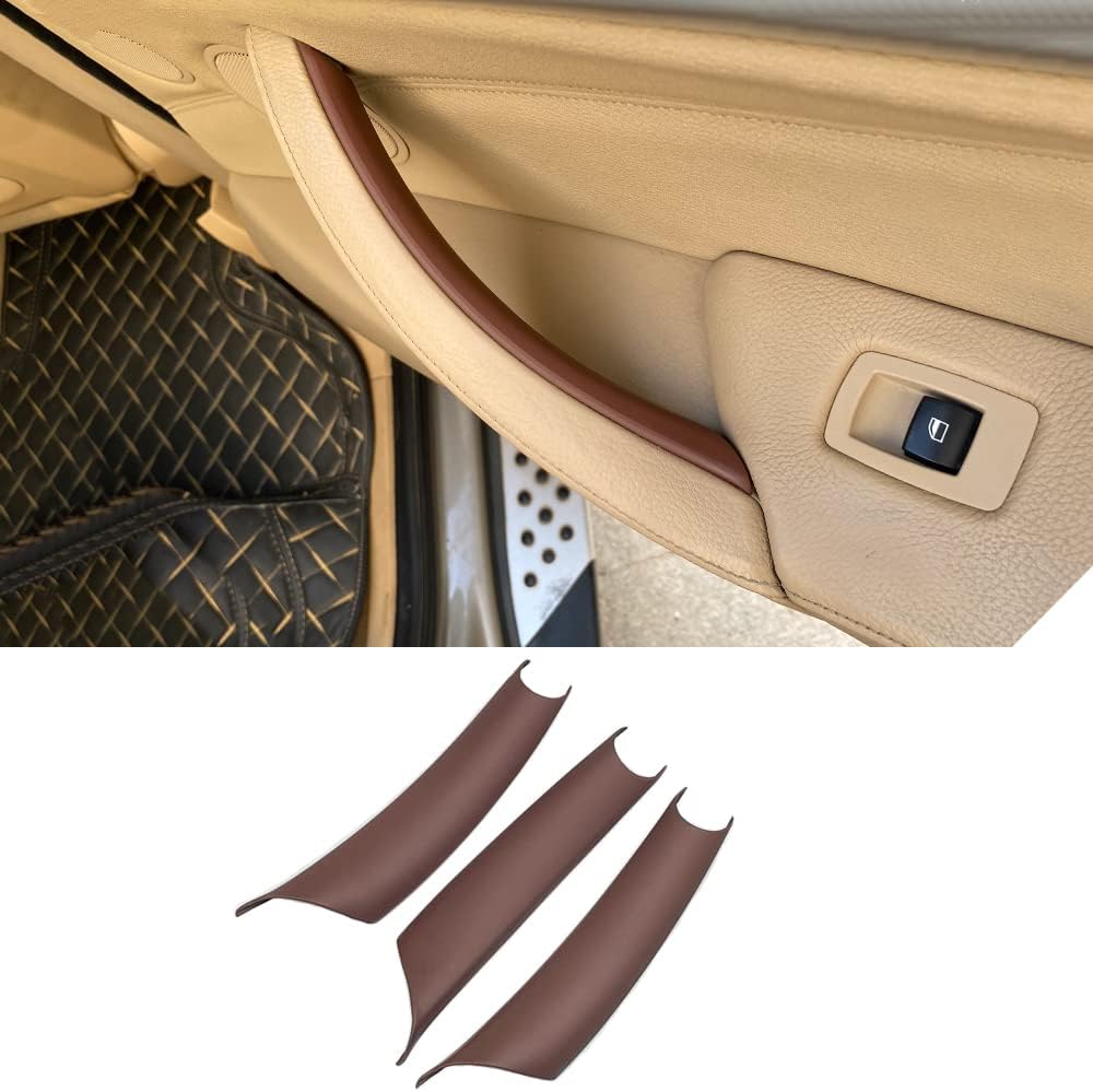 Car Door Handle Cover Interior Protective Trim Cover Beige Pack of 2 H8881