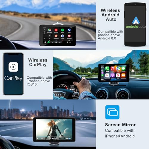 7" HD Portable Touch Screen Car Stereo with Bluetooth O49036