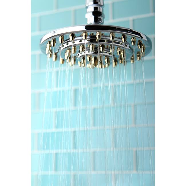 Chrome & Polished Brass Three-Tier Shower Head C6062