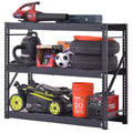 3-Tier Steel Freestanding Garage Storage Shelving Unit in Black G5146