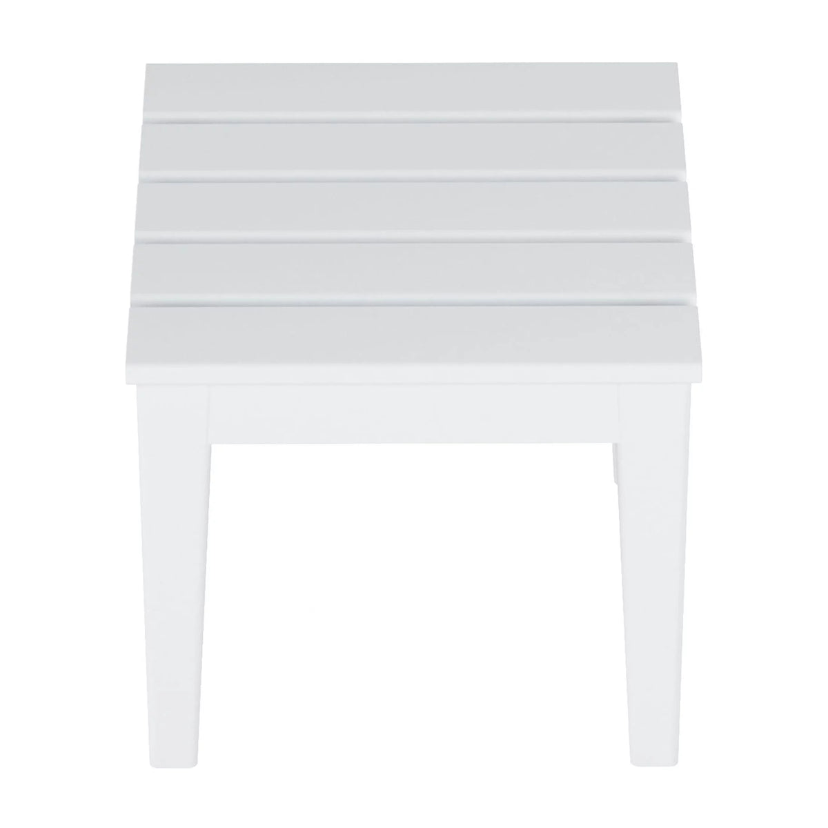 White 18 Inch All Weather Poly Lumber Outdoor Side Table T127544