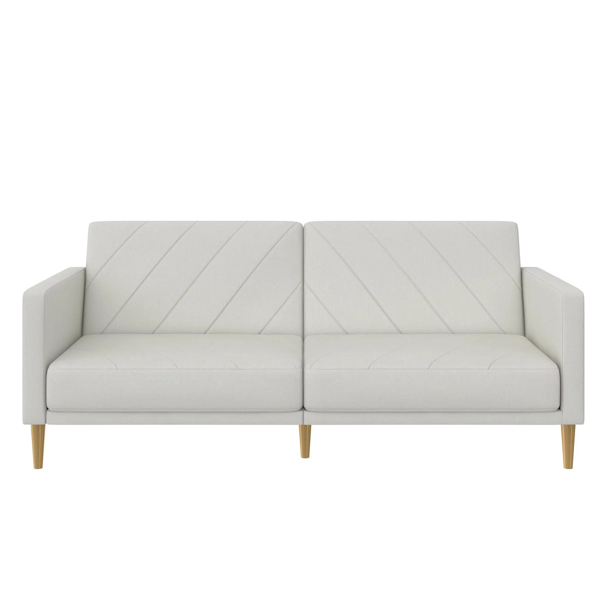 Light Gray Linen Futon Sofa Bed U36011