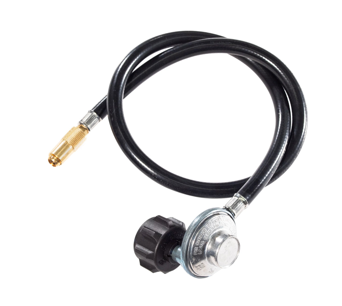 Rubber Propane Griddle Adapter Hose with Regulator Q645329