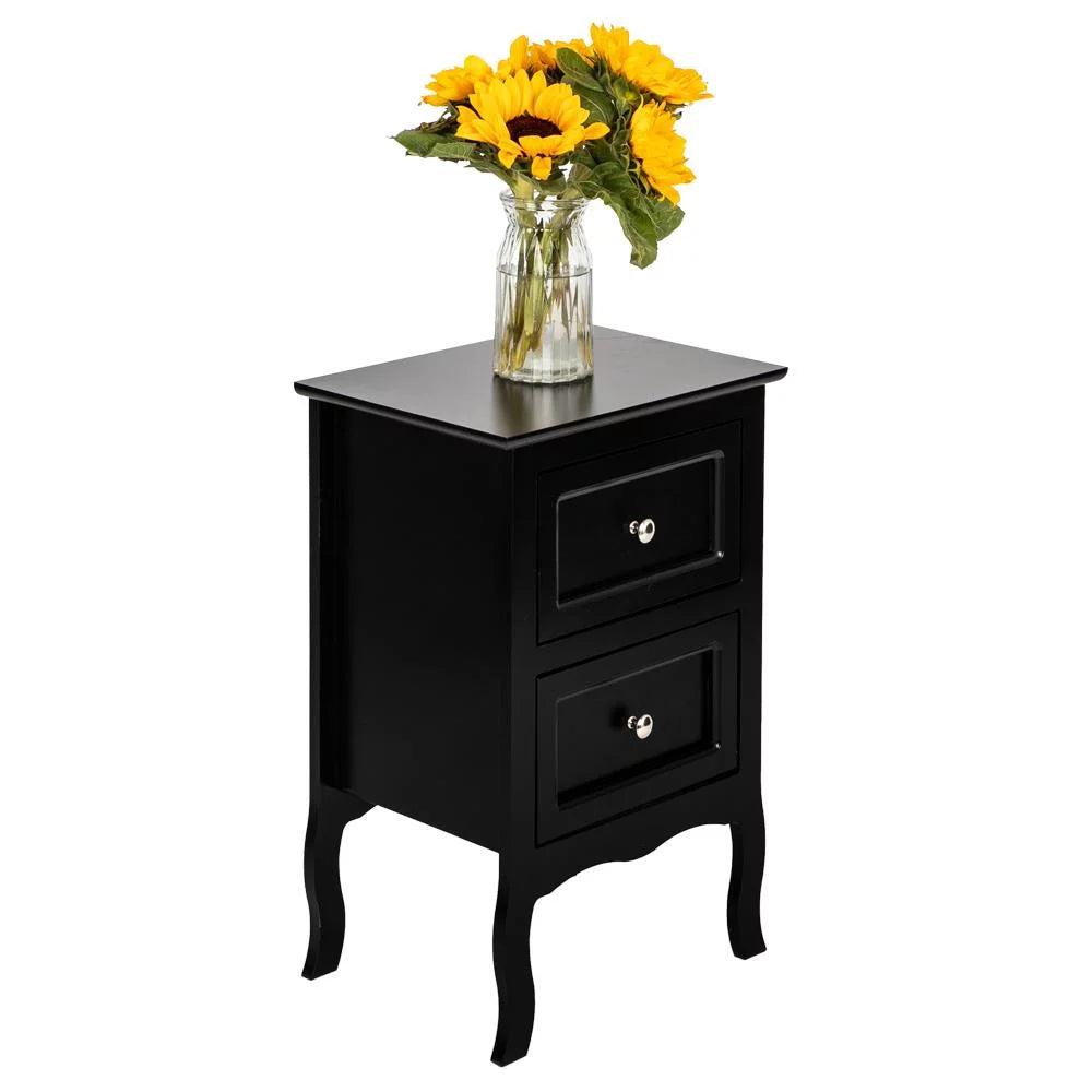 Black Wood Nightstand E8407