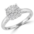 0.25 CTW Round Diamond Cluster Engagement Ring in 10K White Gold Y2430