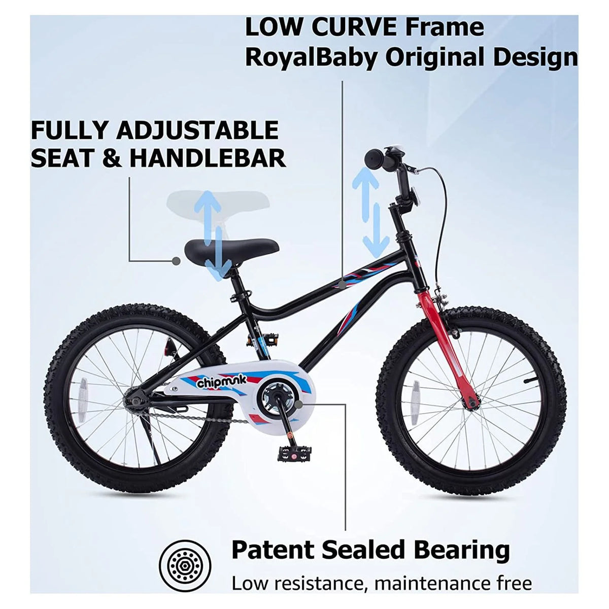 Kids Bike 18 Inch Bicycle with Kickstand Blue F343398