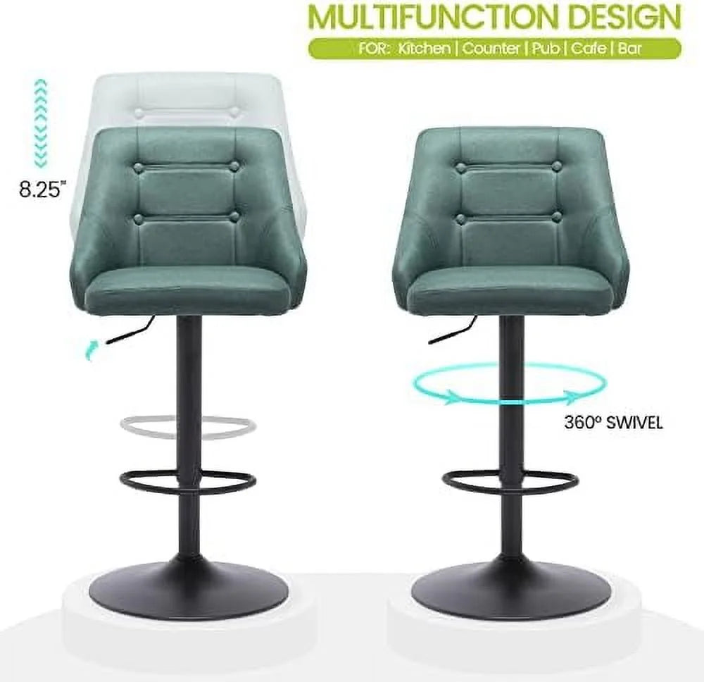 Swivel Fabric Tufted Barstool with Back, Light Grey X981060
