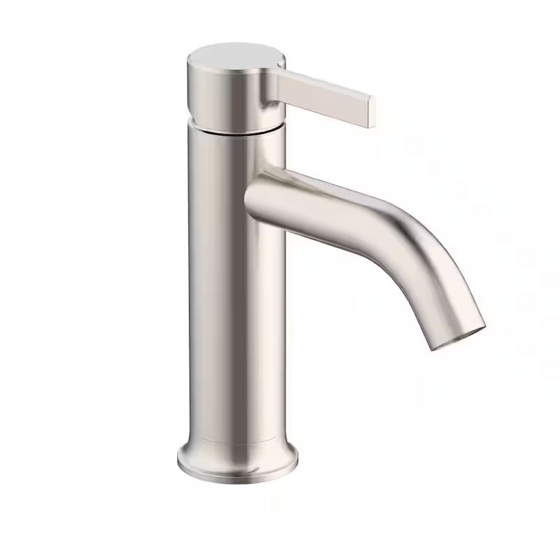Single-Handle Single-Hole Brushed Nickel Bathroom Faucet P462055