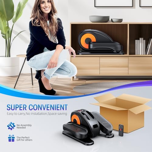 Under Desk Elliptical Machine with 12 Adjustable Speeds U341795