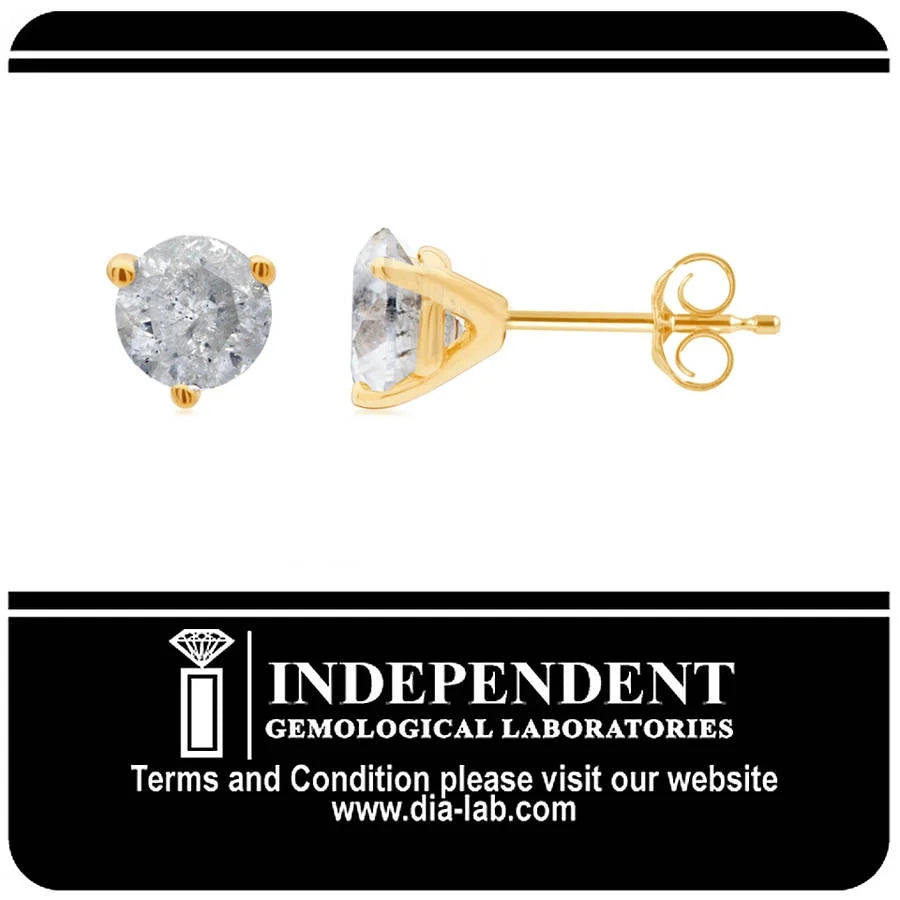 1/4 Carat T.W. Round Diamond Martini Stud Earrings in 14K White Gold C22876