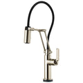 Polished Nickel Articulating Faucet with Industrial Handle W373135