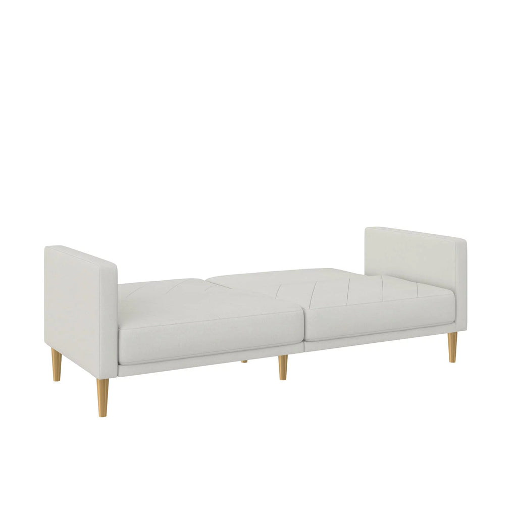 Light Gray Linen Futon Sofa Bed U36011