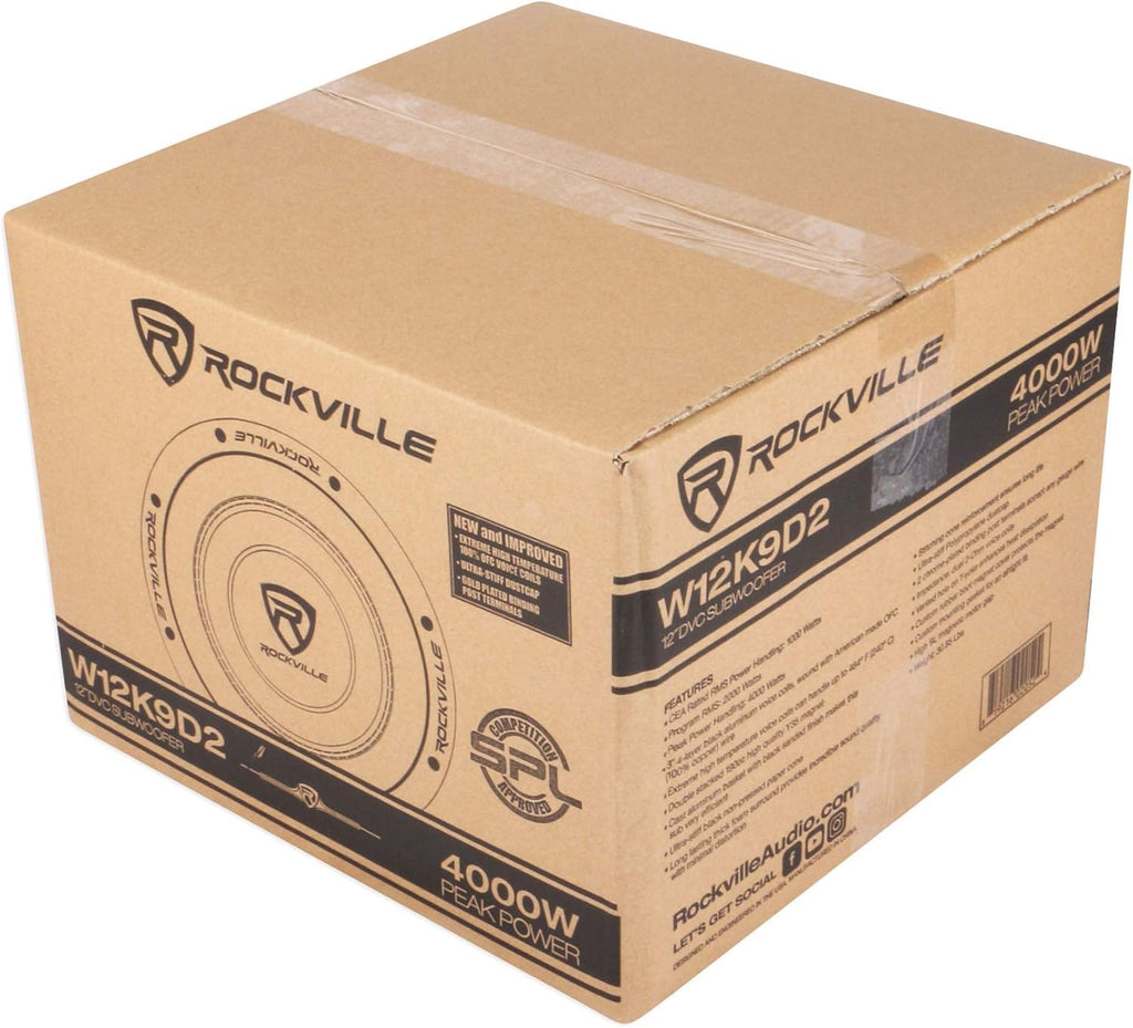 12 8000 Watt Car Subwoofers + Sealed Sub Box Enclosure N29948