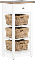 White & Natural Storage Rack S812