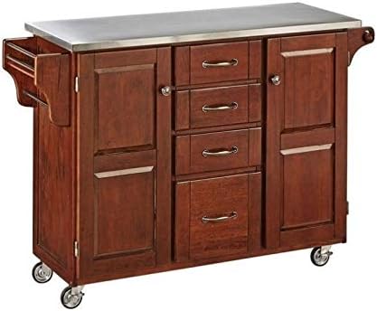 Granite Top Kitchen Cart in Cherry B625