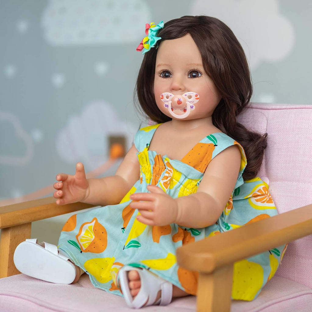 22 inch Full Body Silicone Reborn Baby Doll Girl Y3159