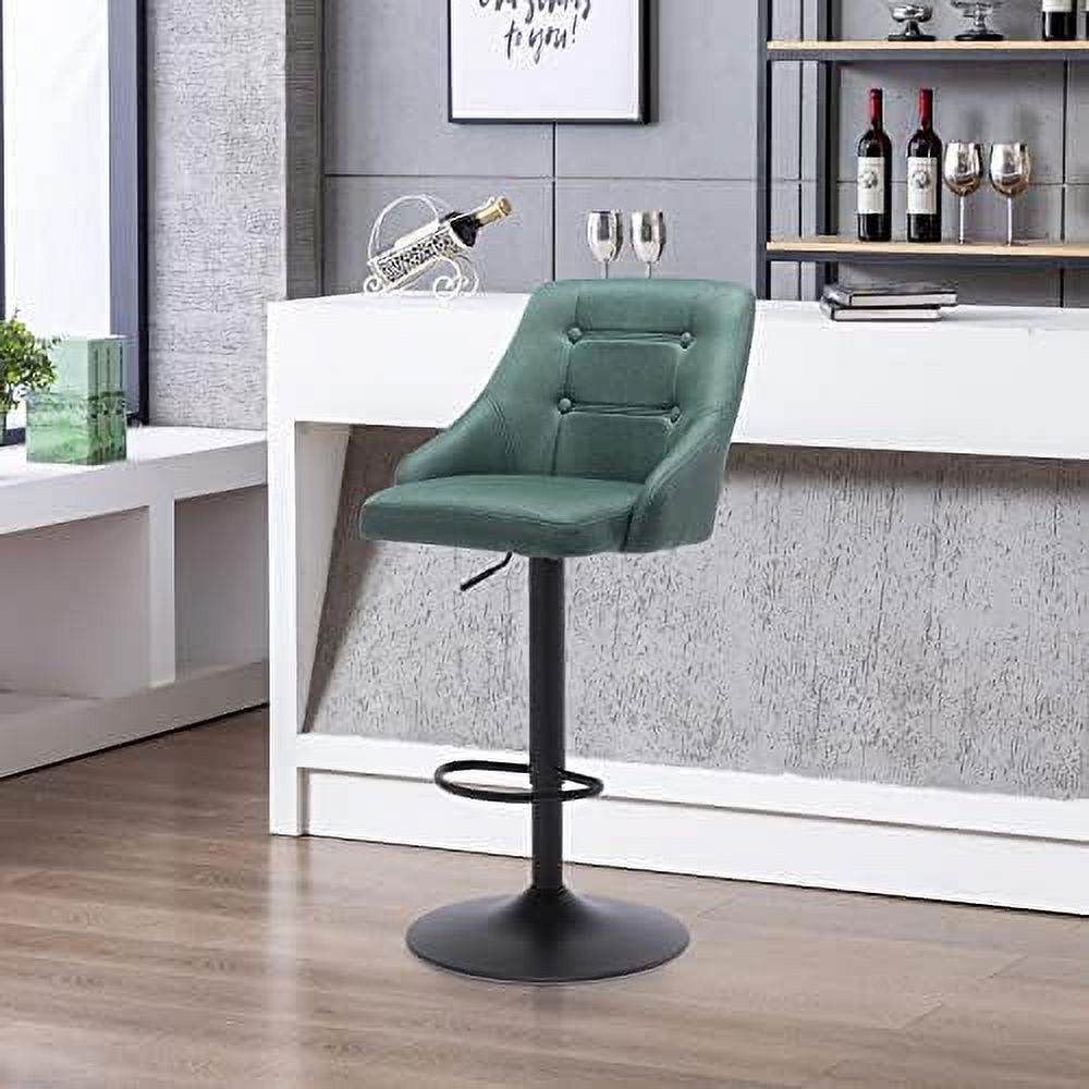 Swivel Fabric Tufted Barstool with Back, Light Grey X981060
