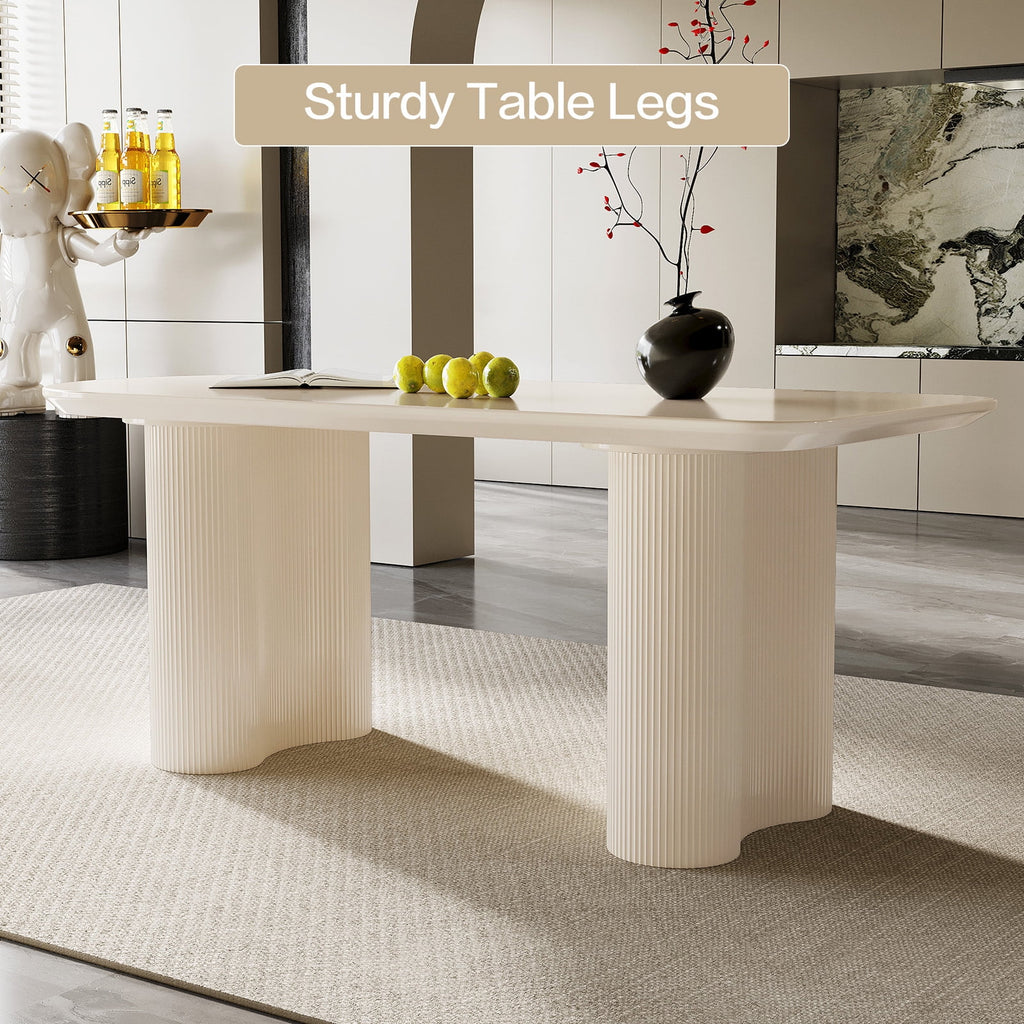 70.86'' Oval White Dining Table E733